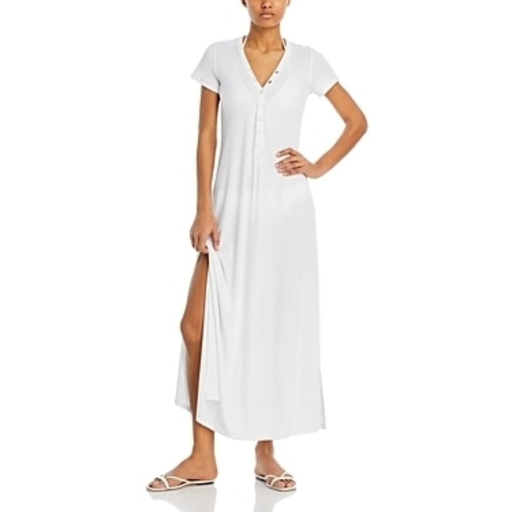 Robin Piccone Women's Amy Long T-Shirt Dress, White